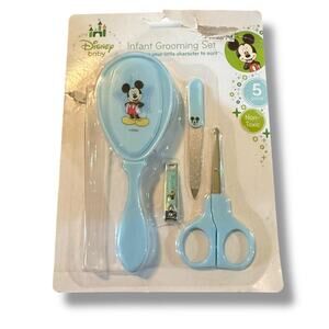 Disney Baby Mickey Mouse Blue 4 Piece Infant Grooming Set New‎ Baby Gifts